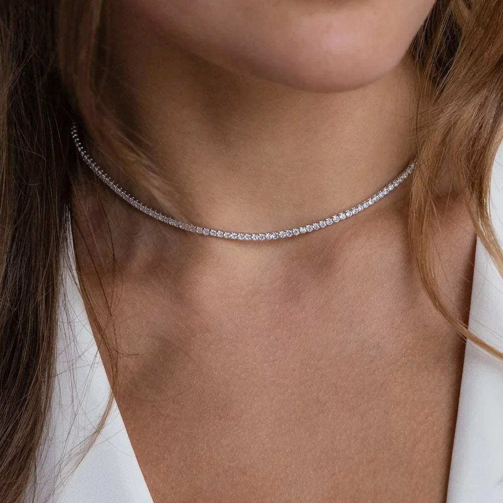 The Safiya Necklace — Crystal-Cut Clarity, Wrapped in Gold