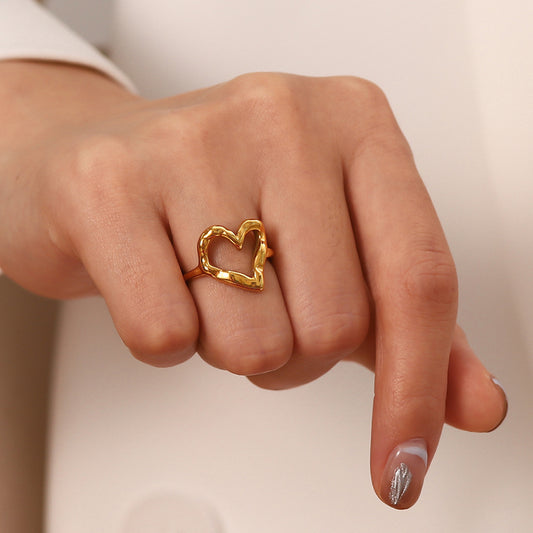 The Nova Heart — Openwork Statement Ring