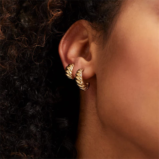 The Dalia Hoops — Sculpted Softness, Everyday Strength